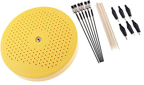 Painting Stand Holder Base Model Rotary Table Clips Holder and Clips Yellow