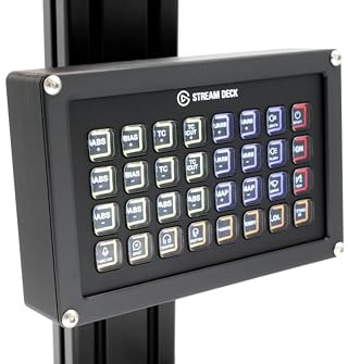 Stream Deck XL Case Mount with VESA and Camera Mounting Options, 3D Printed with Carbon Fibre Panel, Black (Plastic Front)