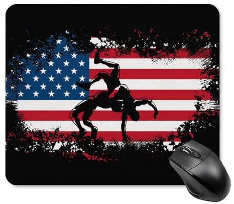 lenkerauflage Ringen mit der US Flagge Mousepad Büro 25x30cm