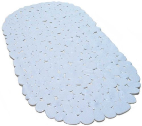 Wanneneinlage Wannenmatte Badewannenmatte Kiesel Kieselsteine Stone weiss Sicherheitsmatte Anti rutsch Badewanneneinlage