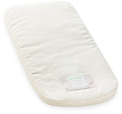 The Little Green Sheep Natural Carrycot Mattress, Breathable Baby Mattress for Birth to 6 Months, to fit iCandy Strawberry Only, 30x67.5cm