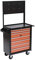 HOMCOM Carrello Porta Utensili Attrezzi Attrezzatura con Cassettiera 61.5 x 33 x 76cm Nero e Arancione