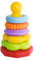 Simba 104018158 - ABC Ringpyramide, Steckspiel, 6 Teile, 20cm, 5 Ringformen, Steckboden schaukelt, Motorikspielzeug, ab 6 Monaten, Babyspielzeug, Kleinkinder Mehrfarbig