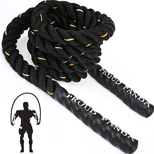 Schweres Springseil für Fitness, 1,4 kg, gewichtetes Springseil, Erwachsene, Männer/Frauen, Ganzkörpertraining, Krafttraining im Fitnessstudio, Verbesserung der Kraft und Muskelaufbau (2,5 cm, 3 m)