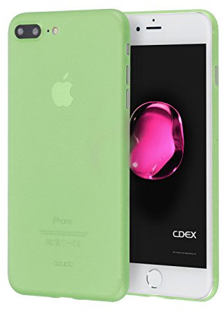 doupi UltraSlim Hülle kompatibel für iPhone 8 Plus / 7 Plus (5,5 Zoll), Ultra Dünn Fein Matt Oberfläche Handyhülle Cover Bumper Schutz Schale Hard Case Taschenschutz Design Schutzhülle, grün