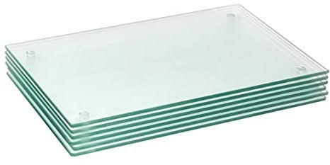 Harbour Housewares Glas -Tischematen - 40cm X 30cm - Klar - Pack Von 6
