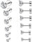 6 Pairs 18G Stainless Steel Cubic Zirconia Studs Earrings Cartilage Ear Helix Tragus Barbell Piercings, 6 Size