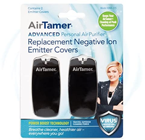 AirTamer IONW-315 Ersatzabdeckungen für Negativionen-Emitterfür A315 Fortgeschrittener, persönlicher Luftreiniger, weiß, 2 Abdeckungen pro Packung