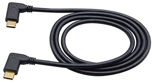 AAOTOKK 3.1 Typ C Verlängerungskabel 90 Grad USB 3.1 Typ C Männlich Gen 2 (10 Gbit/s) Anschluss Verlängerungskabel,unterstützt Lade,Daten,Audio und Videokabel für Samsung Galaxy S8 (1 m,M/M)
