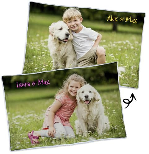 Personalisierte Decke mit Foto/Design. Verschiedene Größen zur Auswahl. Fotogeschenke. Beidseitig personalisierte Fleecedecke. Material nach Oeko-Tex Standard zertifiziert. 125x80cm. Wärmende Decke