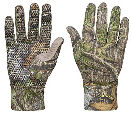 North Mountain Gear Mossy Oak Obsession Jagdhandschuhe, Stretch-Passform, leicht, Camouflage-Handschuhfutter