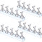 4 Sets Acrylic Nail Display Stand Nail Holder Magnetic Nail Practice Stand Fingernail DIY Nail Design Stand for False Nail Manicure Tool (Silver)