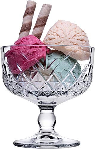 Pasabahce Timeless 440211 Lot de 2 coupes à glace en verre Design rétro 280 ml