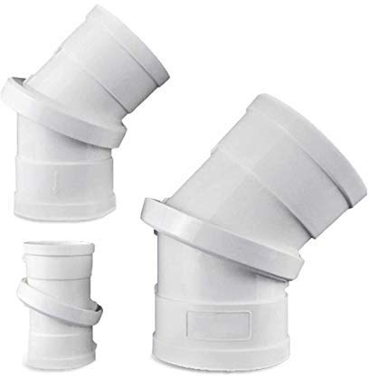 Raccord coudé rotatif à 360° en PVC pour tuyau - Pour usage domestique ou industriel - 10,2 cm