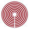 MACTING Christmas Tree Skirt, 30 Inches Red and White Stripes Tree Mat with Small Pom Poms Edge for Xmas Tree Christmas Decoration