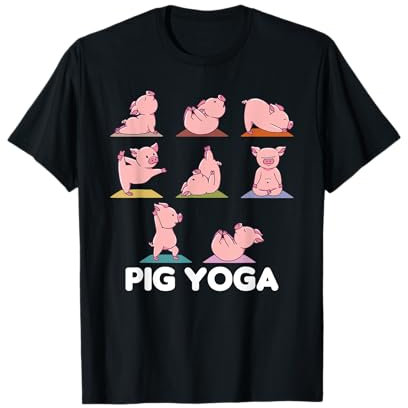 Schweine, Yoga, niedliche Schweine, Sport, Schwein, Yoga T-Shirt