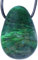Lebensquelle Plus Seltene Tropfen Anhänger mit Baumwollband | Set-Angebot Naturstein Halskette | Echter Edelsteinanhänger | Gebohrter Trommelstein Tropfenanhänger (Prasem)