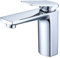 Robinet de salle de bain, robinet de lavabo, robinet d'évier, matériau en laiton, noyau de valve en céramique (chrome).