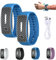 2 Stück Matteo Ultraschall-Körperform-Armband, UltraSonic LymphDrainage Slimfit-Armband, Magnetarmband für alle Männer und Frauen (Blau-2 Stück)