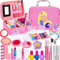 Lubibi Kinderschminke Set Mädchen mit Schminkkoffer,Meerjungfrau Waschbares Safe Make up Spielzeug,Schminkset Spielzeug,Geburtstag Weihnachten Party Geschenke für Kinder 3456789 10 11 12 Jahre