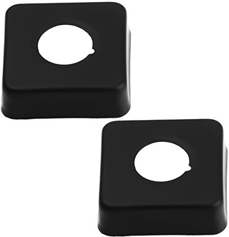 Queenbox 6 cm Rosette Flansch Platte Rohr Abdeckung, Rechteck Edelstahl Wasserrohr Wandabdeckung für Ersatz Reparatur, a