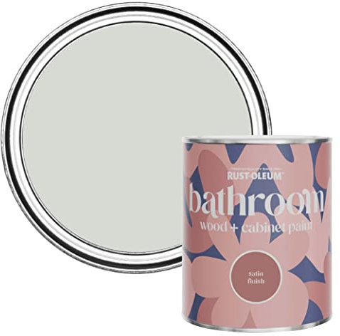Rust-Oleum Grey Moisture Resistant Bathroom Wood and Cabinet Paint in Satin Finish - Winter Grey 750ml