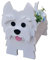 LIBOOI Maceta para perros, maceta de flores de animales para plantas al aire libre, regalos de West Highland Terrier para mujeres y hombres amantes de los perros, macetas de contenedores de