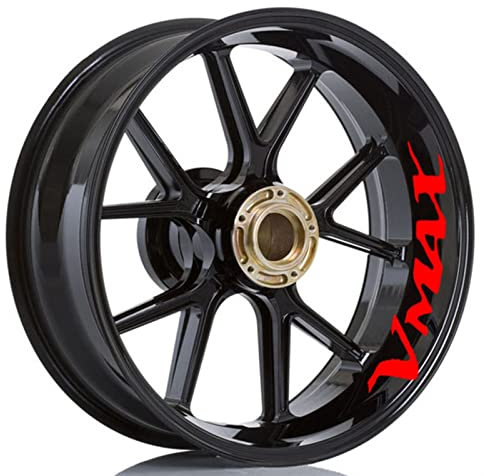 Motorrad Für Yamaha TMAX Xmax NMAX VMAX Tmax Xmax Nmax Vmax Logo Rad Aufkleber Streifen Reflektierende Felge (Color : 15)