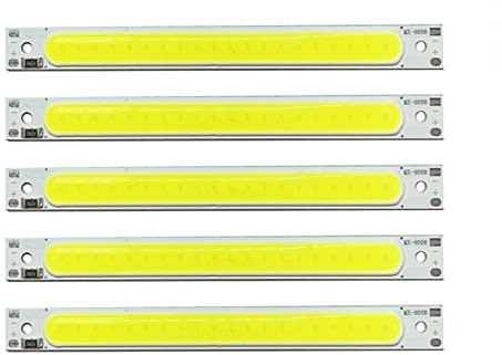 DONGKER LED COB Light Platine, 5 Stück DC 5V 3W Long Strip LED Chip Licht Board weißes Licht 600 mA 400 lm 6500K für USB Touch Dimmer