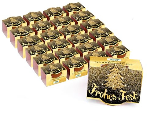 Bull & Bear 25er Set Mini Pflanzset 'Frohes Fest' mit Schneeteppich Samen im Topf 4,5cm, Steinkraut Anzuchtset mit Pflegeanleitung