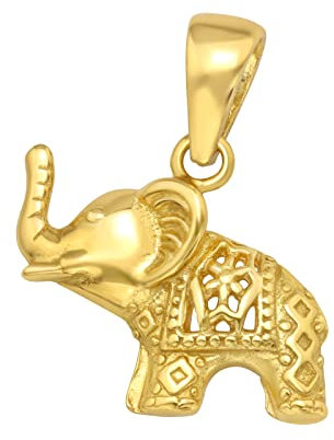 Bungsa Charm Elefant vergoldet 925 Silber Damen