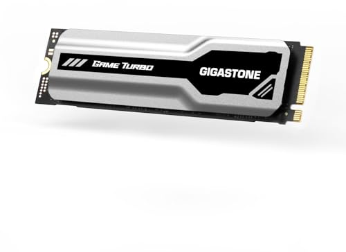 Gigastone M.2 SSD 1TB mit Kühlkörper NVMe SSD M.2 2280 PCIe Gen3 Interne Gaming SSD Laufwerk Spielen Grafikbearbeitung Videoschnitt Kompatibel mit Laptop und Desktop Speicher Bis zu 3.400MB/s