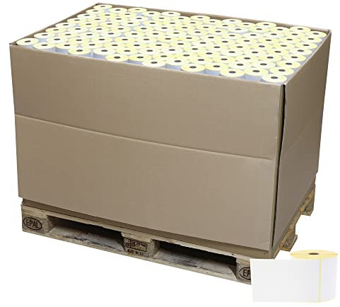 Labelident Versandetiketten DHL, DPD, Fedex, GLS, UPS - 101,6 x 152,4 mm - 1 Palette mit 299.250 Thermodirekt Etiketten auf 630 Rolle(n), 1 Zoll (25,4 mm) Kern, Trägerperfo.