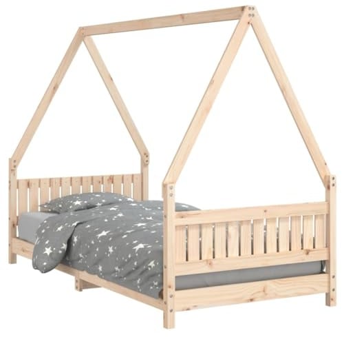vidaXL Kinderbett 90x190 cm Massivholz Kiefer