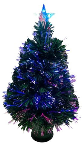 MANEKI NEKO,albero natale,ALBERO FIBRA OTTICA, MULTICOLOR CM.60 12V/3,6W PVC