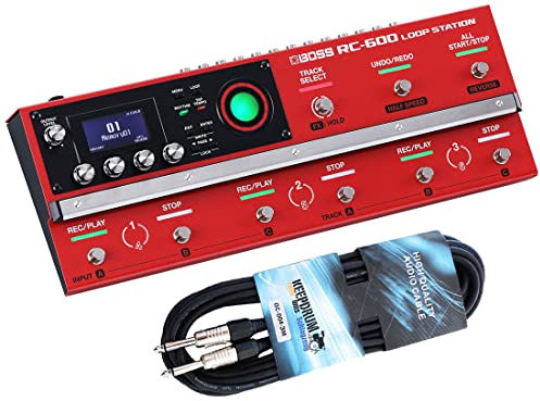 Boss RC-600 Loop Station Looper Pedal + cable de instrumento keepdrum