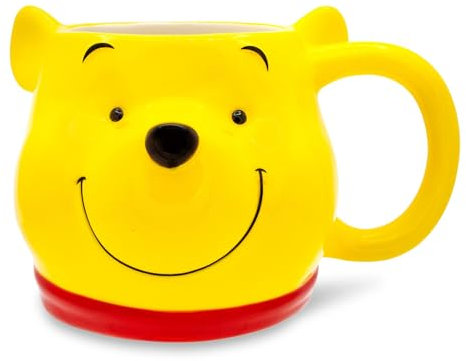 Disney Winnie Puuh 3D-Keramiktasse, große Kaffeetasse für Tee, Espresso, Kakao, Fassungsvermögen: 590 ml