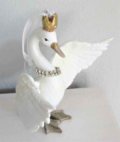 Generisch Figur Tiere Polyresin Figuren Schwan Dekoration - Weihnachten - Christbaumschmuck - Fensterdekoration