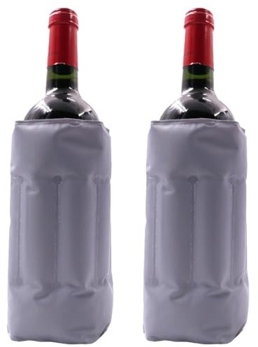 Refroidisseur De Bouteille De Vin, Paquet De 2 Manchons De Refroidisseur De Vin, Manchon De Congélateur De Champagne, Refroidisseur De Tequila De Vodka De Congélateur