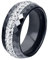 Ailan Eleganter 8 mm breiter Keramikring für modische Damen, modische Ringe, Keramikringe für Eheringe für Damen, Schwarz, Größe 9