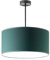 Miratic Lampada a Sospensione Corta con Sorgente Luminosa Sostituibile E27 max. 60W (non inclusa) Paralume in Tessuto (verde bottiglia)