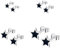 Hinvan 4 Paare 925 Sterling Silber Ohrringe Silber Ohrstecker Stern Ohrringe Set Sterne Ohrstecker Silber 925 Schwarz Klein für Damen Frauen Mädchen Männer