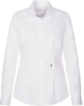 Seidensticker Damen Women Regular Longsleeve Cotton Bluse, Weiß(080662), 40