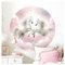 Little Deco Wandtattoo Pferde Himmel Kinderzimmer XXL Wandsticker 119 cm rund Wandaufkleber rosa Pony Babyzimmer Schlafzimmer Wanddeko DL5033-04