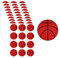 120 Stück 3 cm Basketball Aufkleber für Kinder - 10 Blatt Dekorative Siegelaufkleber, Selbstklebende Partygeschenke, Sport Aufkleber für Scrapbooking, Wasserflasche