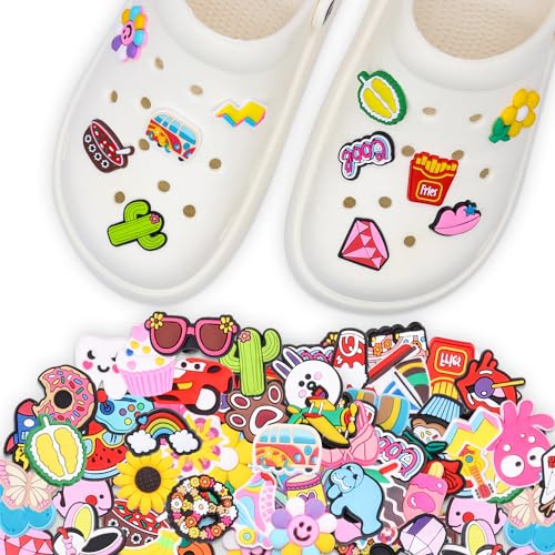 TOPWAYS Shoe Charms for Croc Charms, Cartoon PVC Shoe Charms Decoration for Kids Boys Girls Men Women Party Birthday Gifts Clog Decoration Cartoon Anime Charms Shoe Accessories