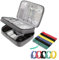 mitudei Organizador Cables Viaje Accesorios. Bolsa Organizadora Impermeable, Estuche Organizador Cables y Accesorios Electrónicos con 10 Sujeta Cables Reutilizables.