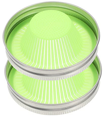 Hoement Keimdeckel Für Weithalsgläser 2 Stück Glasdeckel Mit Sieb Ersatzdeckel Für Sprossengläser Spülmaschinenfest