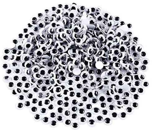 Wresetly Wackel, 1000 StüCk Wackel, Selbstklebend, Kulleraugen für DIY Basteln, Scrapbooking, Festival, Puppen Herstellung, Spielzeug, 6 Mm