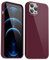 Svanove for iPhone 12 Pro Max Case Silicone, Glossy Soft Rubber Gel Jelly Cute Protective Plastic Simple Plain Phone Case Cover for Women Girl, Slim Thin Flexible Shockproof TPU, Burgundy Wine